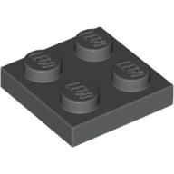 Lego destička 2x2, tmavě šedá (302227, 4114003)